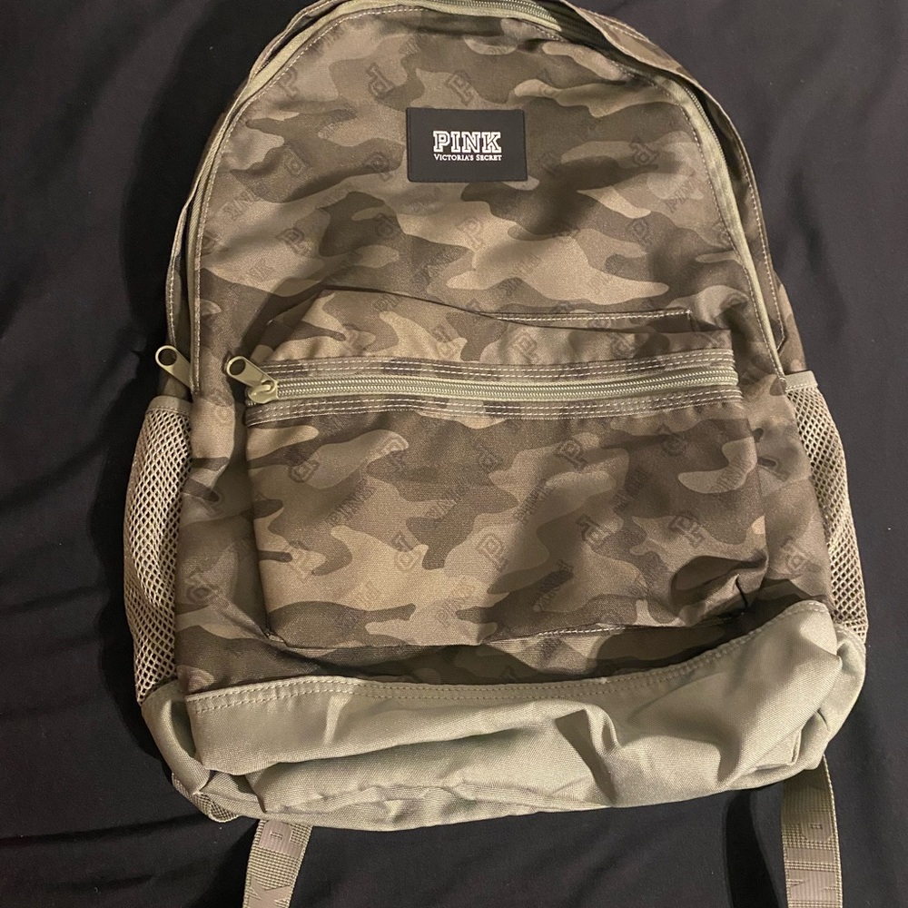 PINK Victoria's Secret Olive Camo Backpack